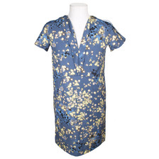 Cacharel Blue Short Sleeve Print Dress