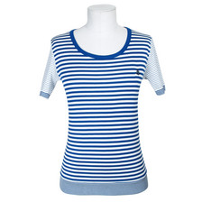 Sonia by Sonia Rykiel Royal Blue SS Striped Top