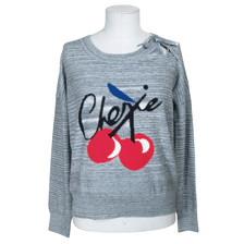 Sonia By Sonia Rykiel Grey Cherry Knit Jumper