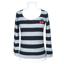 Sonia by Sonia Rykiel black Stripe Cherry Knit