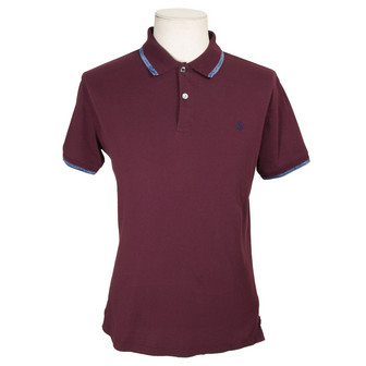 PS Paul Smith Burgandy Short Sleeve Tipped Polo