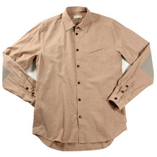Folk Print Elbow Shirt / Brown