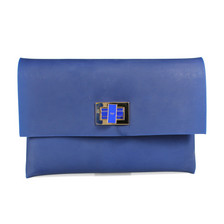 Anya Hindmarch Rubber Valorie Clutch / Blue