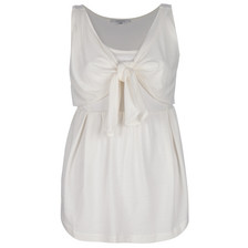 Carven Fluid Pique Top / Ecru