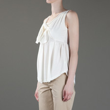 Carven Fluid Pique Top / Ecru