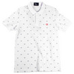 Fred Perry White Laurel Print Polo