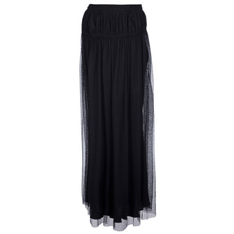 Velvet Black Maxi Skirt