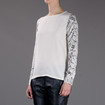 Equipment Snakeskin Trim Top / Fawn