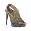 DVF Zia Snakeskin Sandal / Grey