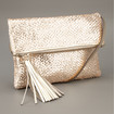 Anya Hindmarch Huxley Woven Clutch / Gold