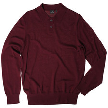 PS Paul Smith LS Knitted Polo / Damson