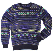 PS Paul Smith Intarsia Crew Knit / Navy