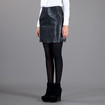 Carven Grain Leather Skirt / Black