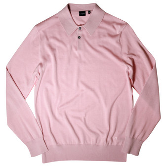 PS Paul Smith LS Polo Shirt / Pink