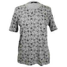 Markus Lupfer Rings Embroid T-Shirt / Grey Marl