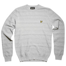 Lyle & Scott Textured Stripe Knit / Light Grey