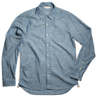 Folk Drawcord Shirt / Chambray