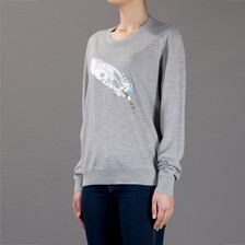 Markus Lupfer Feather Sequin Knit / Grey