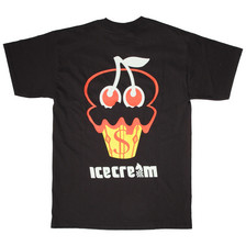 Icecream Cherry Cone T-Shirt / Black