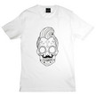 Sugarskull Quiff Skull T-Shirt / White