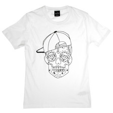 Sugarskull Skull Cap T-Shirt / White