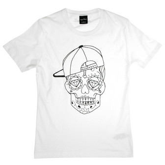 Sugarskull Skull Cap T-Shirt / White