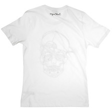 Sugarskull Skull Cap T-Shirt / White
