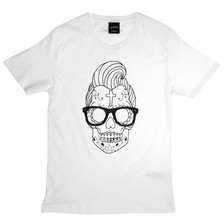 Sugarskull Glasses Skull T-Shirt / White