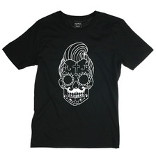 Sugarskull Quiff Skull T-Shirt / Black