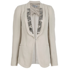 Hoss Intropia Sequin Collar Jacket / Ivory