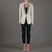 Hoss Intropia Sequin Collar Jacket / Ivory