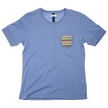 Folk Knitted Pocket T-Shirt / Blue