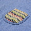 Folk Knitted Pocket T-Shirt / Blue