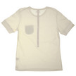 Folk Knitted Pocket T-Shirt / Ecru